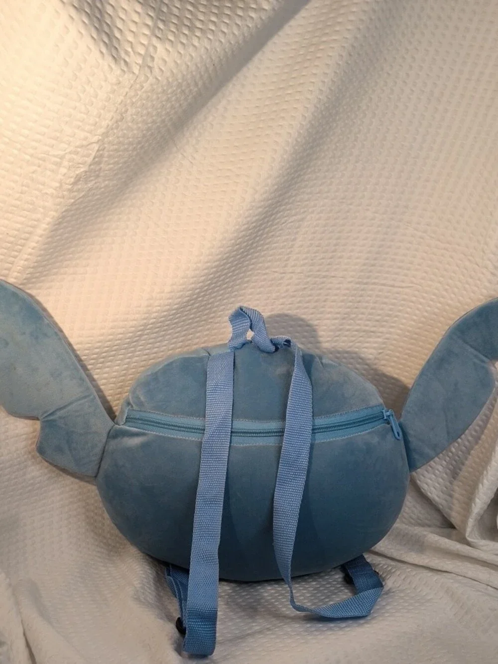 Disney Light Blue and Purple Stitch Plush Backpack Purse